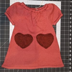 BNWT Oeuf NYC heart pockets sweater dress, Baby Size 18mo. For Valentine's Day!